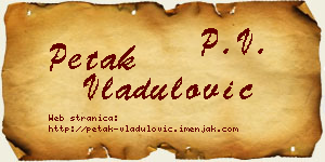 Petak Vladulović vizit kartica